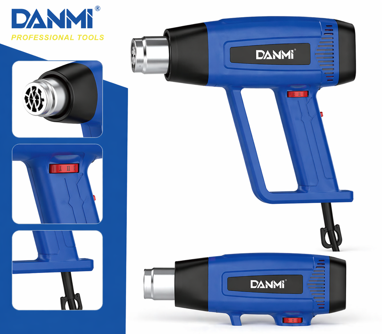PISTOLA DE CALOR PROFESIONAL 2000W – CONTROL TÉRMICO