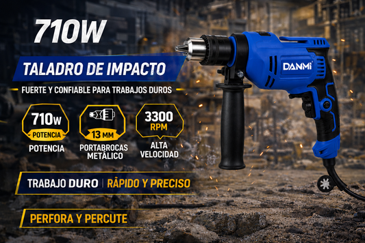 TALADRO DE IMPACTO ELÉCTRICO 710W – ALTO RENDIMIENTO