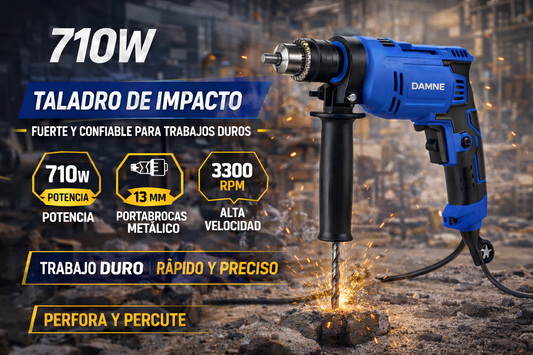 TALADRO DE IMPACTO ELÉCTRICO 710W – ALTO RENDIMIENTO