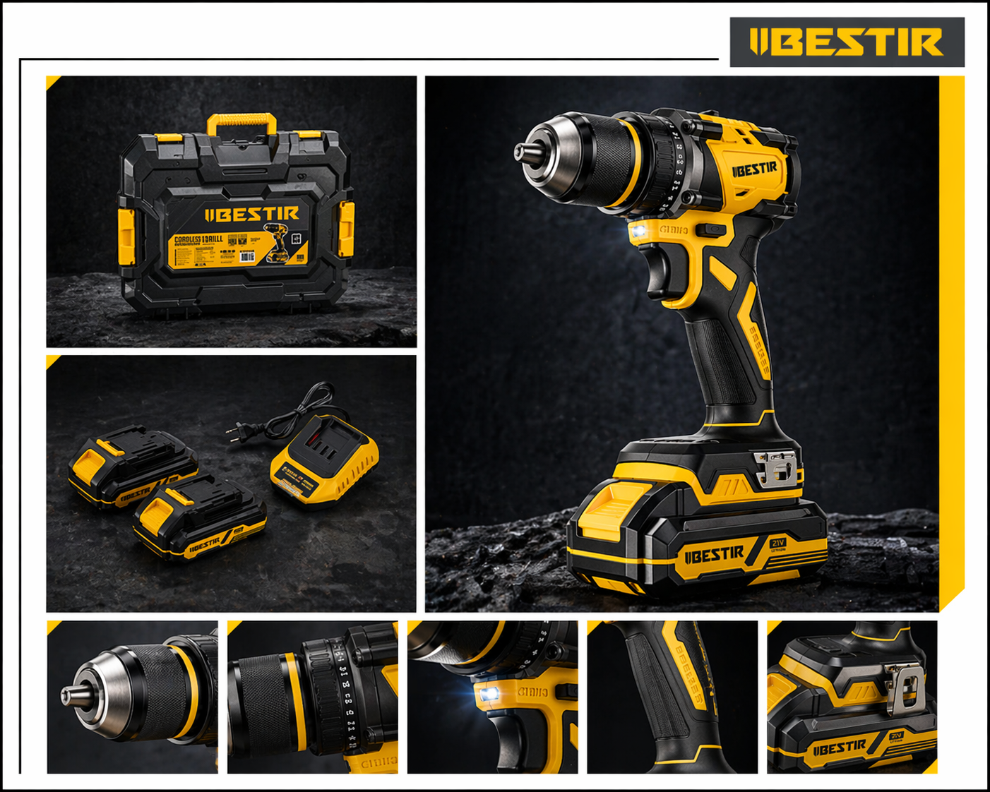 TALADRO INALÁMBRICO 21V BRUSHLESS – 50 N·m