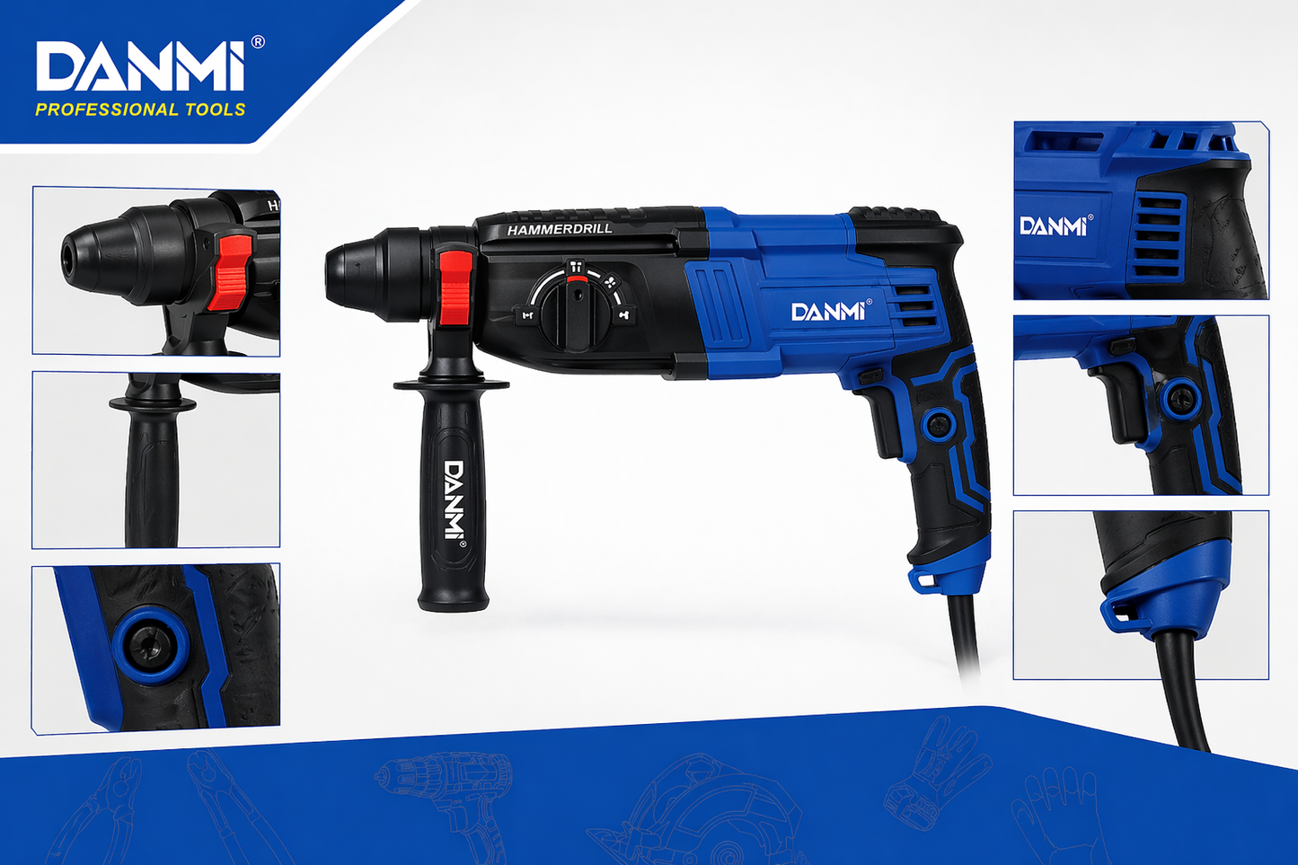 ROTOMARTILLO  ELÉCTRICO 1050W –  SDS  PLUS