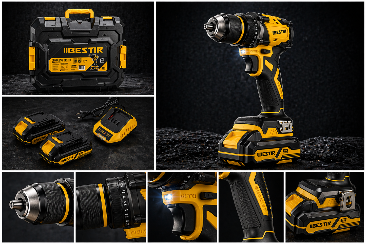 TALADRO INALÁMBRICO 21V BRUSHLESS – 50 N·m