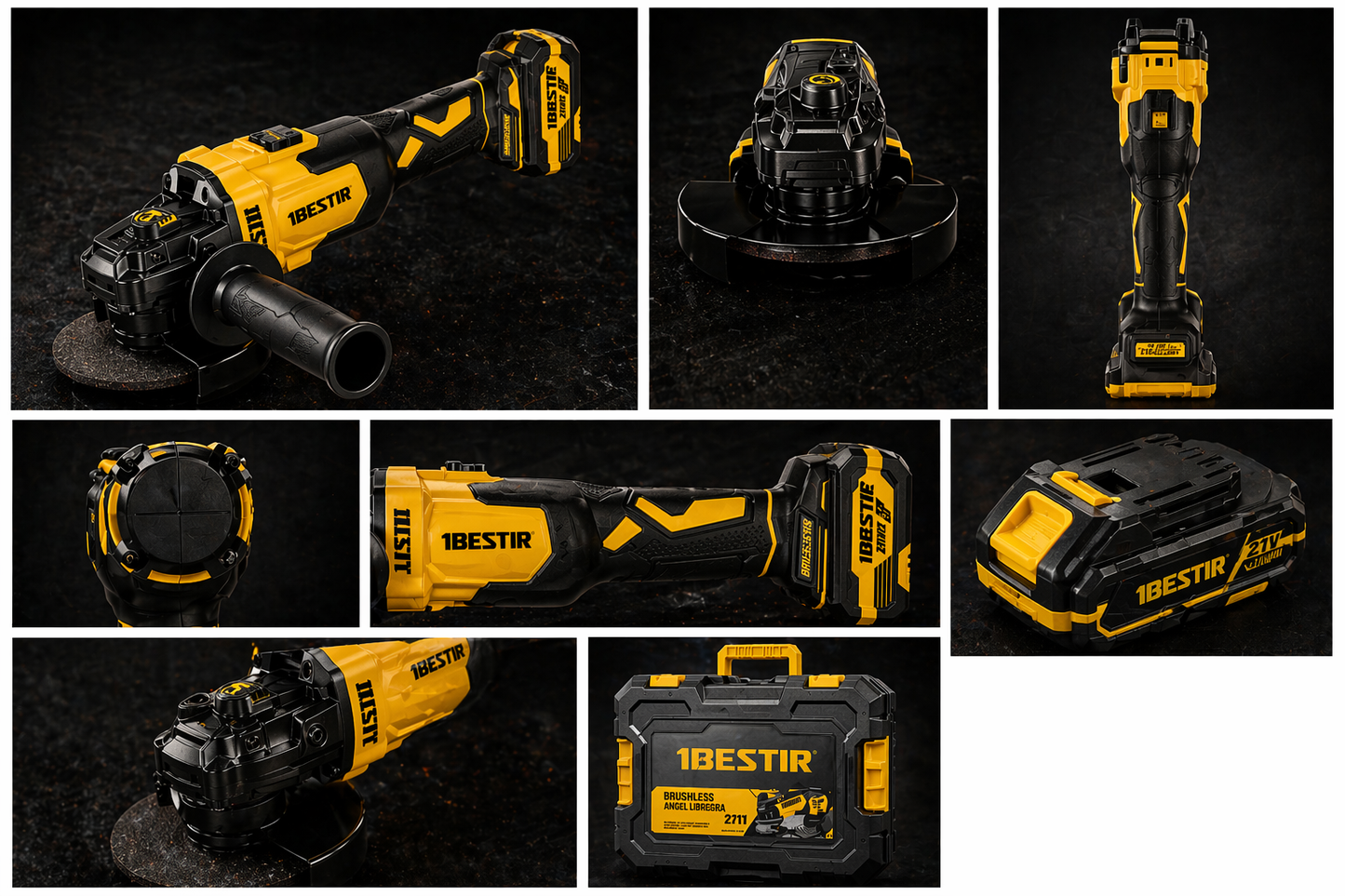 AMOLADORA ANGULAR INALÁMBRICA 21V BRUSHLESS – 8600 RPM