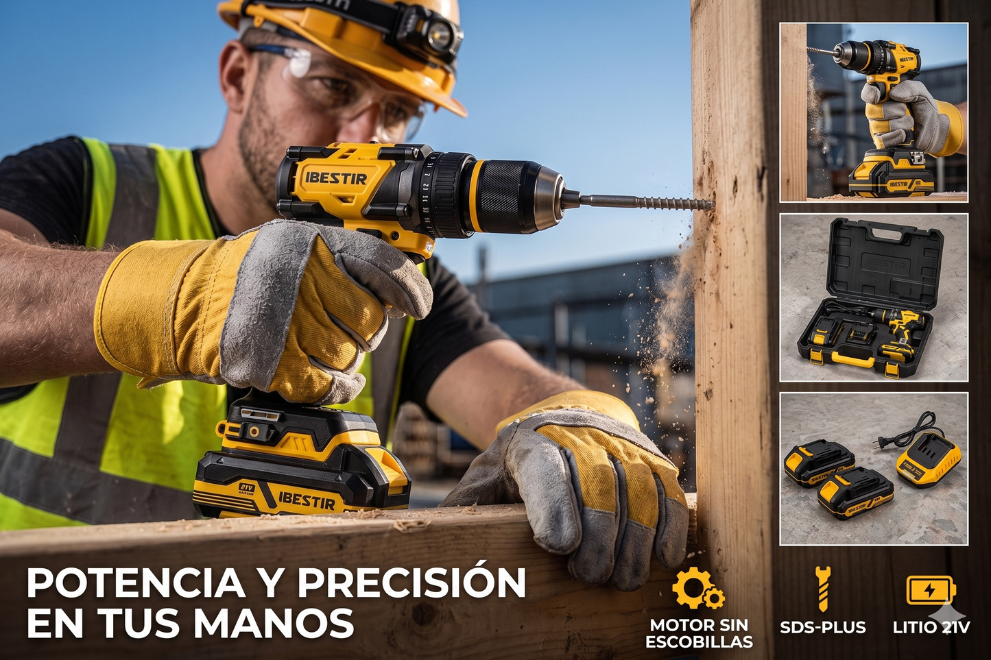 TALADRO INALÁMBRICO 21V BRUSHLESS – 50 N·m