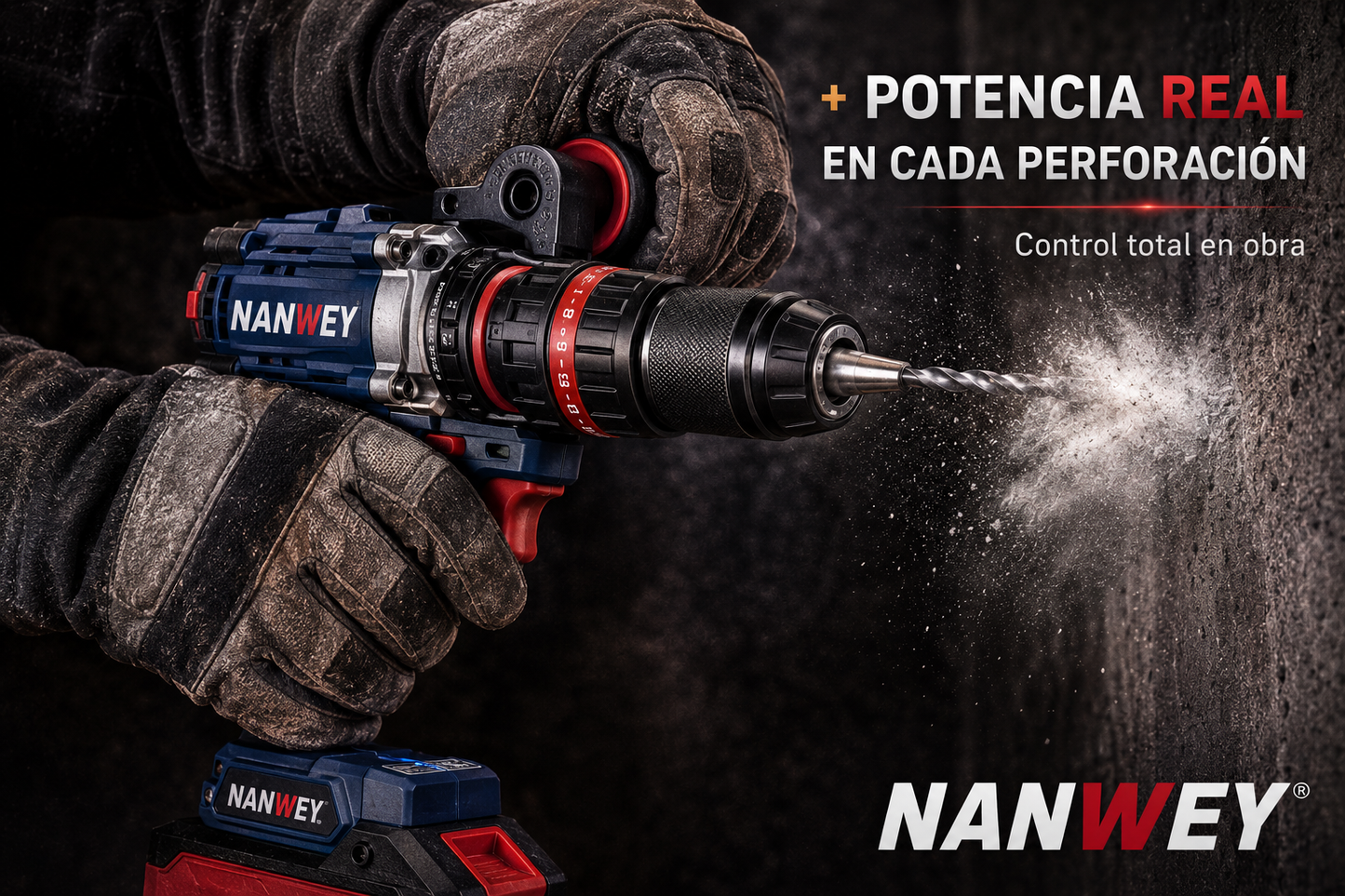 TALADRO DE IMPACTO INALÁMBRICO 20V BRUSHLESS – 160 N·m (NIVEL INDUSTRIAL)